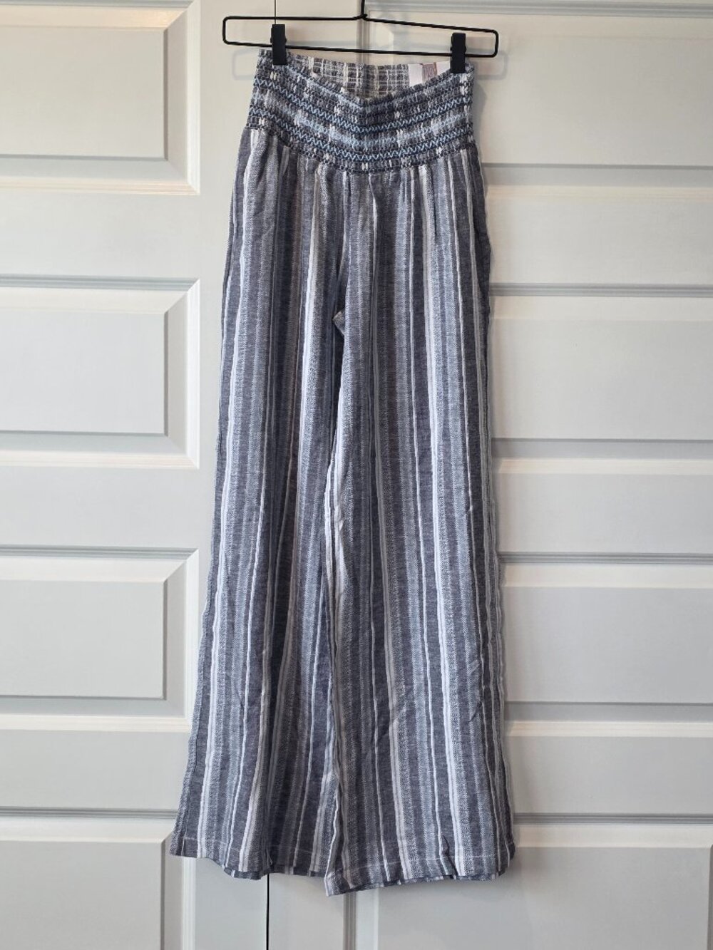 NWT: Rewash Linen Blend Wide Leg Striped Pants - Picture 2 of 4